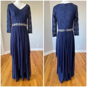 Alex Evenings size 6 V-neck lace embellished sparkle mature mother of the bride